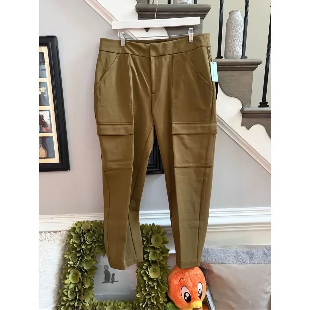 Anthropologie The Essential Skin Military Greeb Cargo Pant Trouser Sz 16W NWT